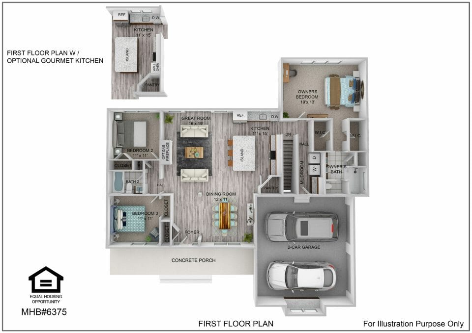 Potomac First Floor Plan colored
