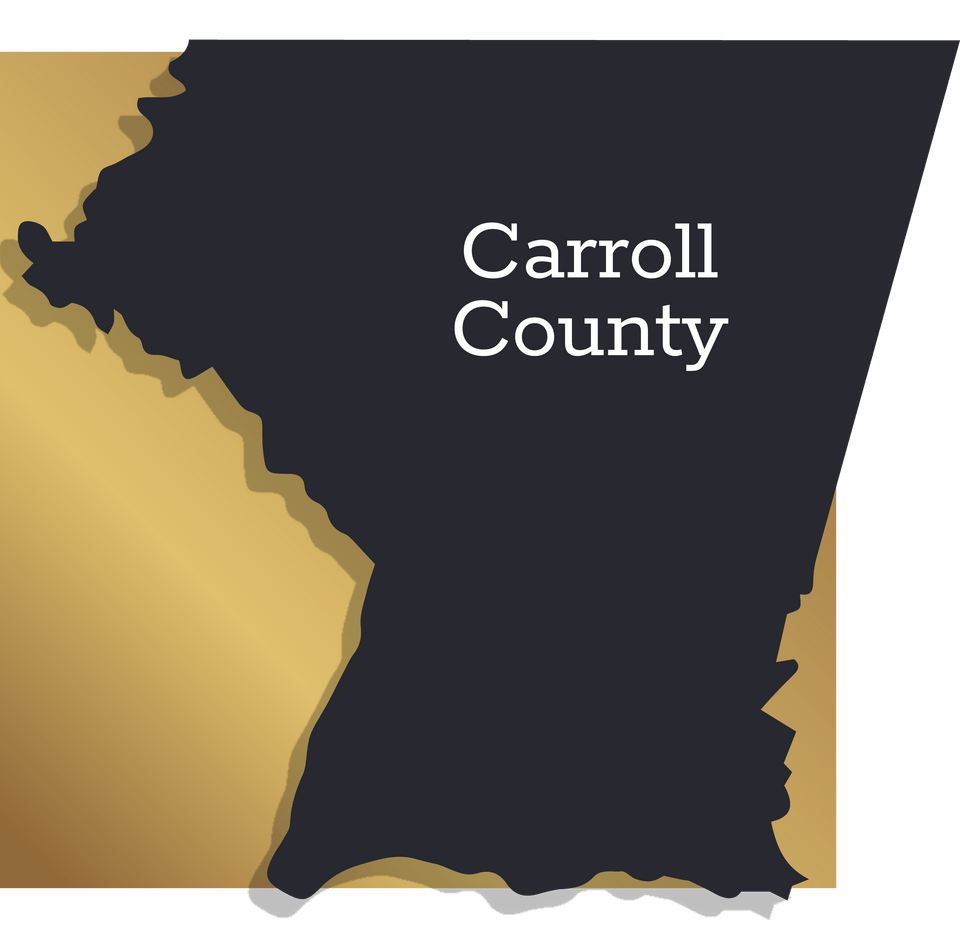 Carroll County map silhouette for custom homes builders in Maryland