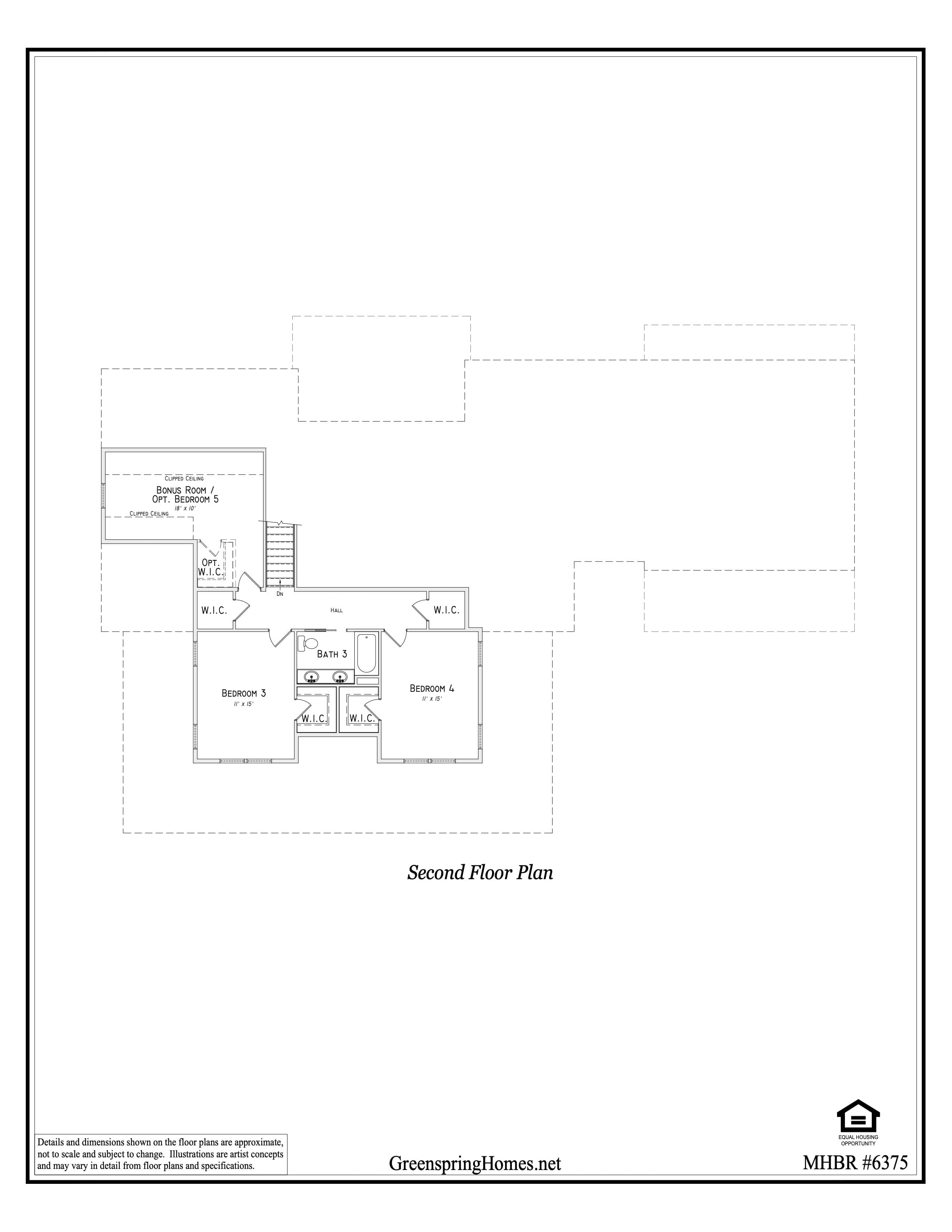 The Georgia Farmhouse Second Floor Plan